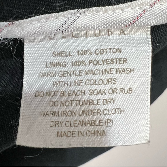 Decjuba Trench Coat Jacket Black Denim Mid Length Buckles Half Sleeve Size 8 - Picture 14 of 16